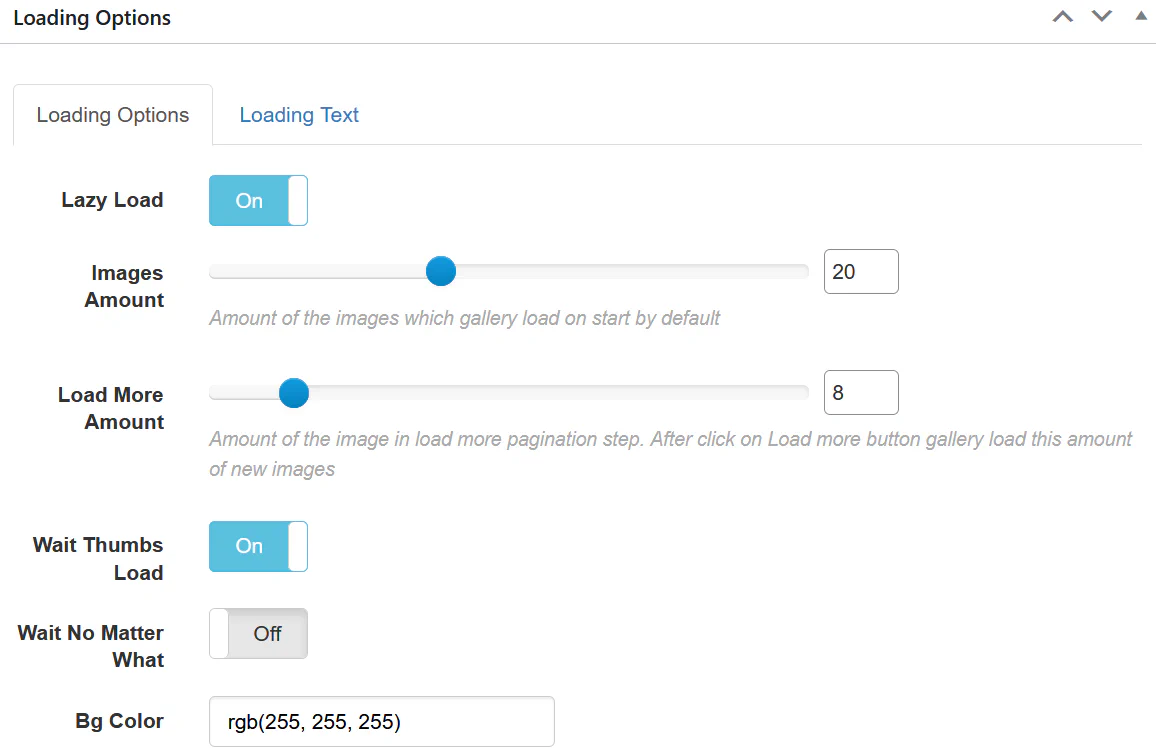 Classic Loading Options