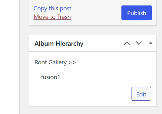 Albums Hierarchy Widget